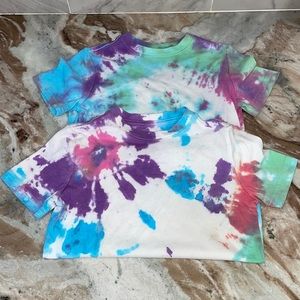 GUC Wonder Nation Tie Dye Kids Tees T Shirts XS 4-5 Bundle of 2